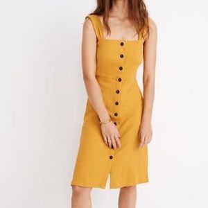 Madewell Texture & Thread Button-Front Tank Dress
